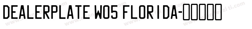 Dealerplate W05 Florida字体转换